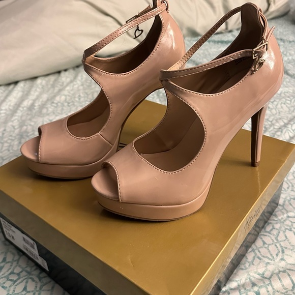 Thalia Sodi Nude peep toe stilettos 7.5 women - Picture 12 of 12